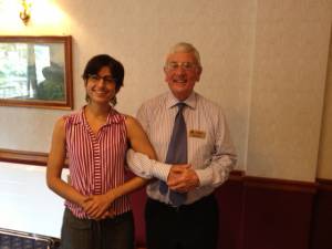 President Jim Spankie with Noreen Masud